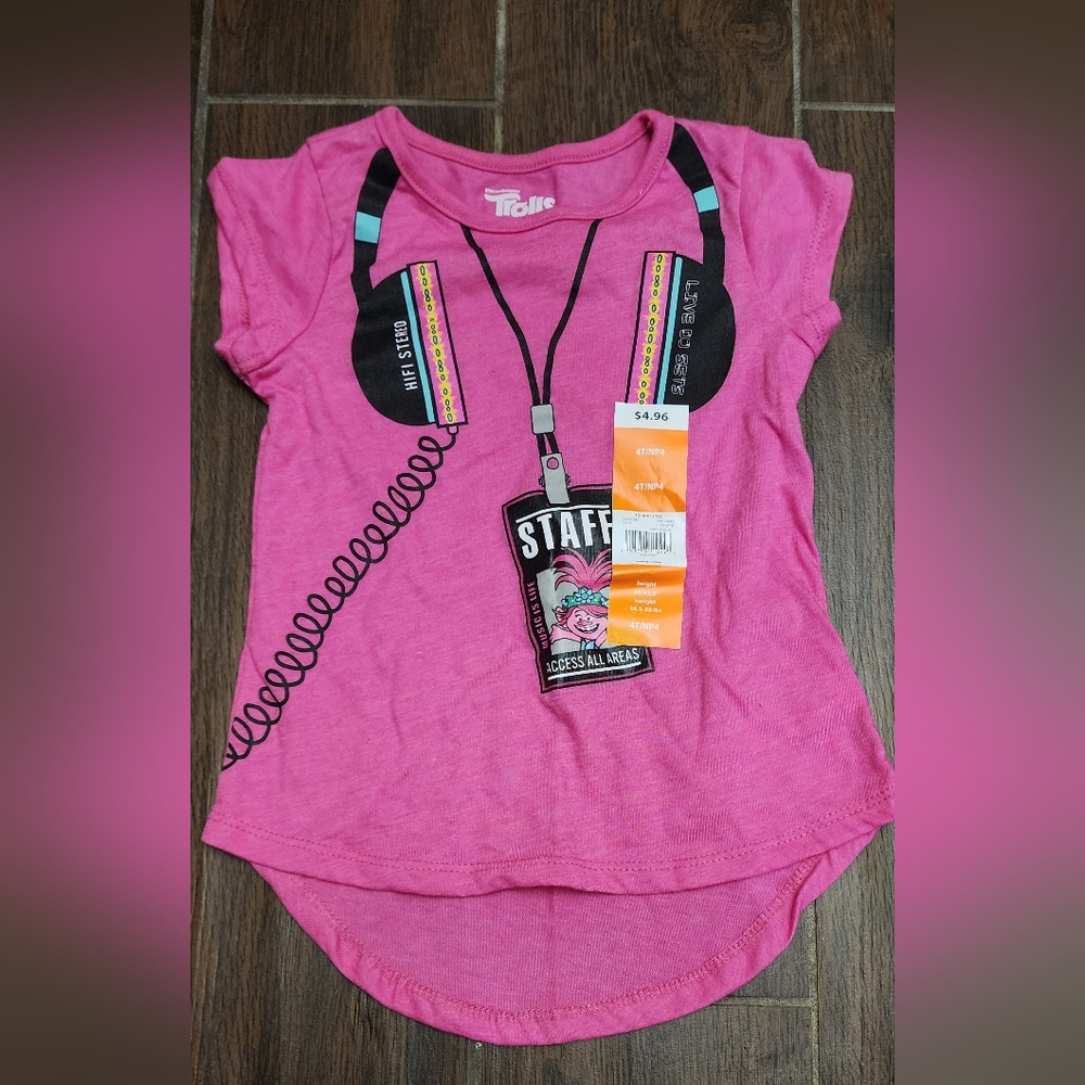 Trolls Pink Graphic Tee